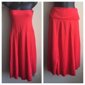 Convertible Red Skirt Dress
